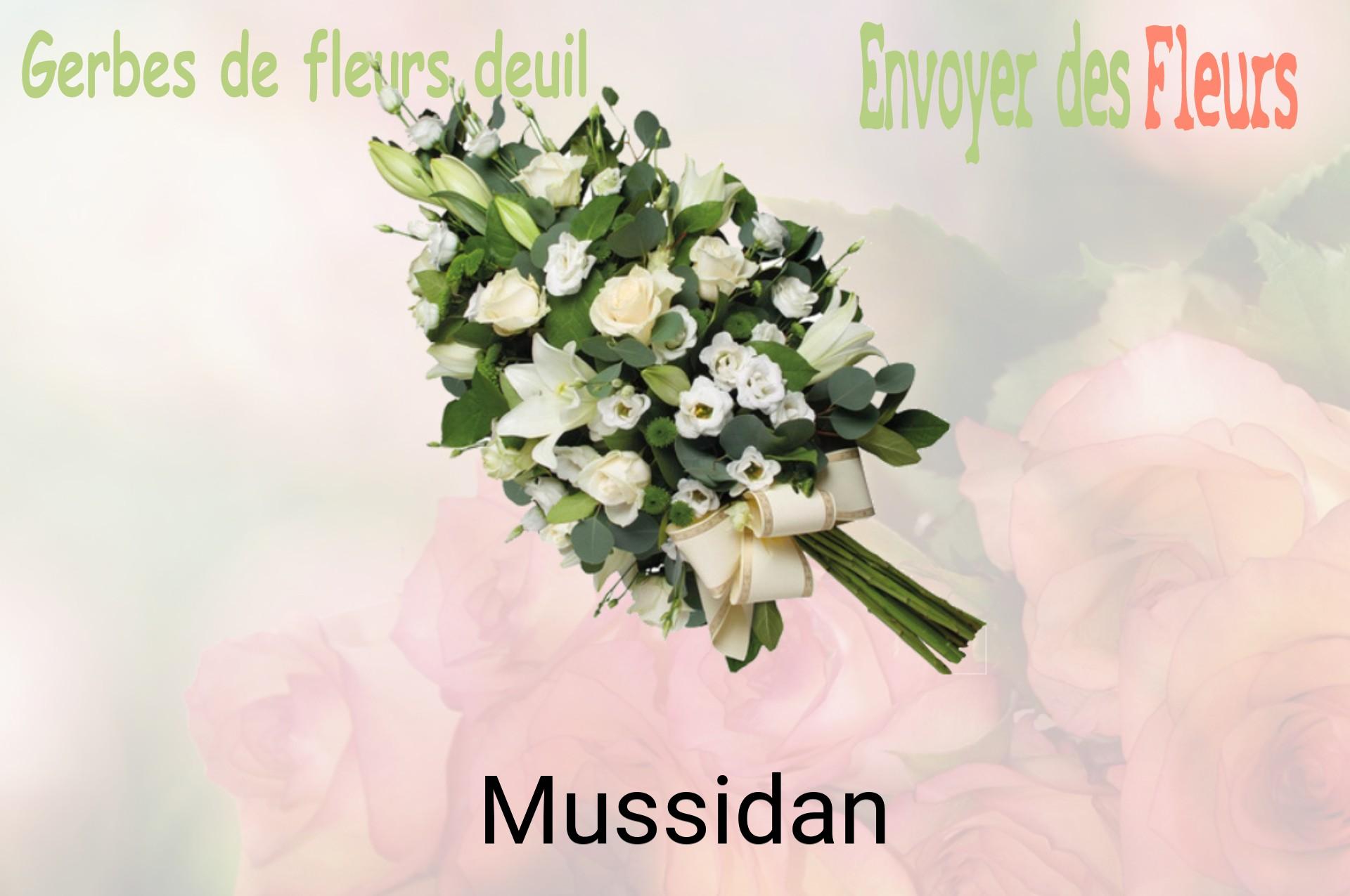 Gerbe de fleurs de deuil livrée à Mussidan